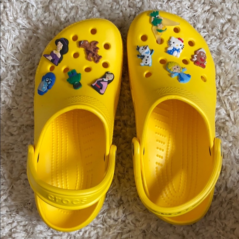 Women’s yellow crocs